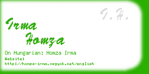 irma homza business card